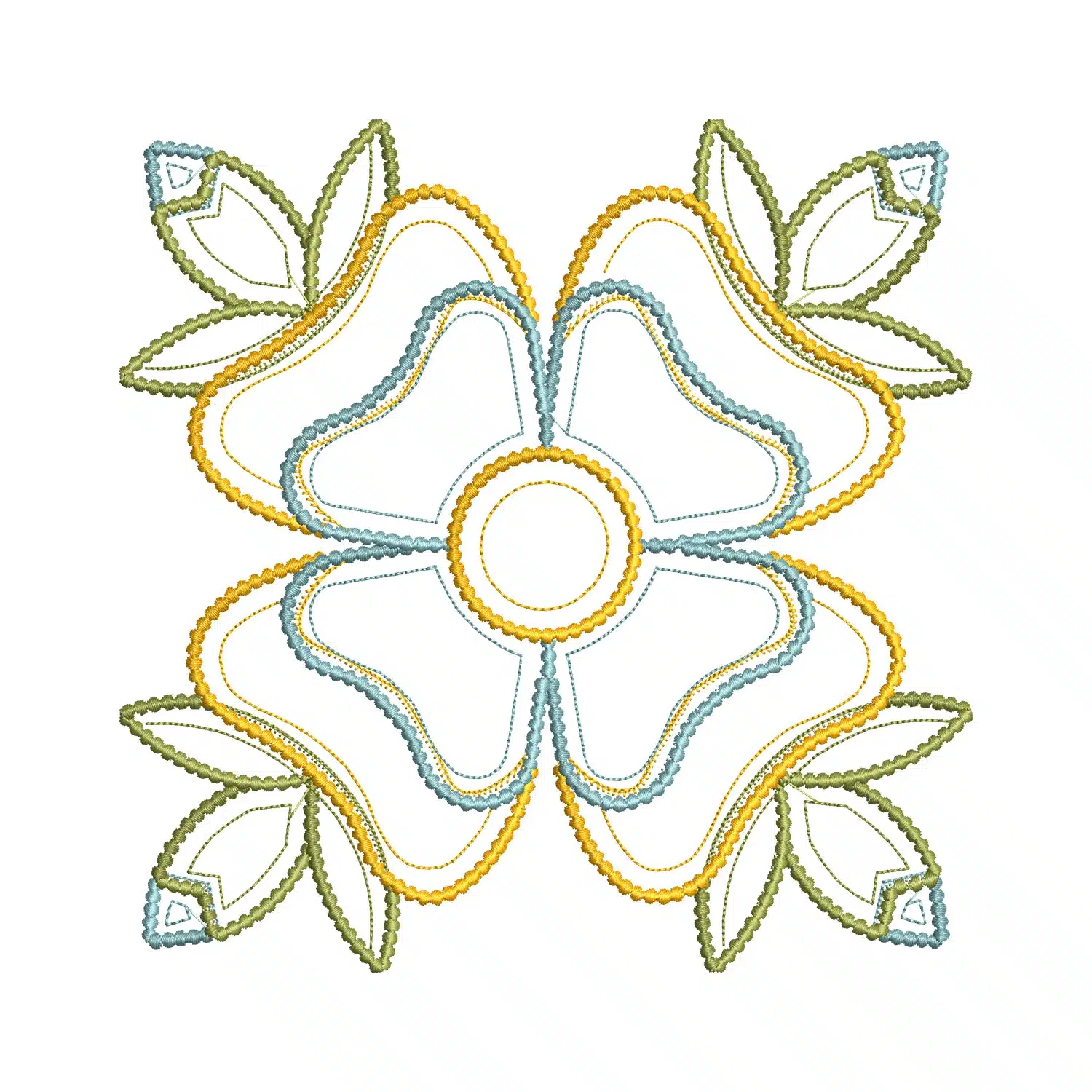 Floral Quilt Embroidery Design Floral Quilt Embroidery Design