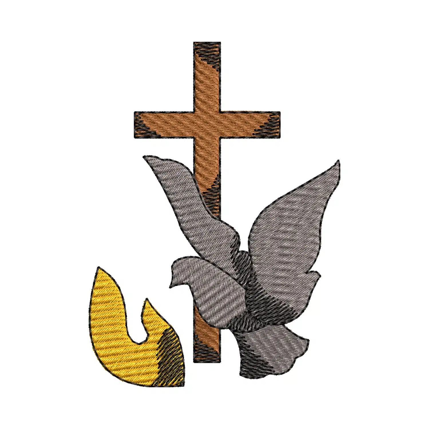 Holy Dove Cross Embroidery Design Holy Dove Cross Embroidery Design