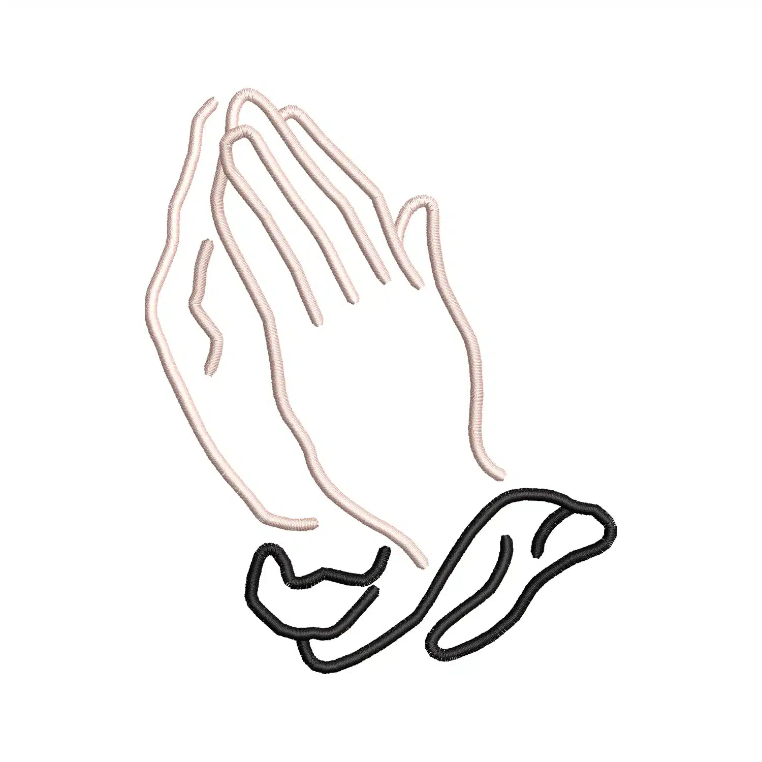 Praying Hands Embroidery Design