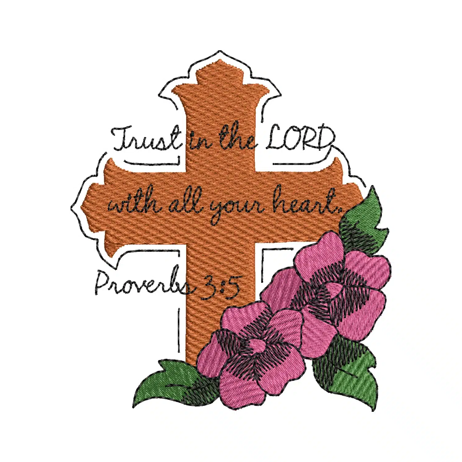 Provebs 3:5 Embroidery Design