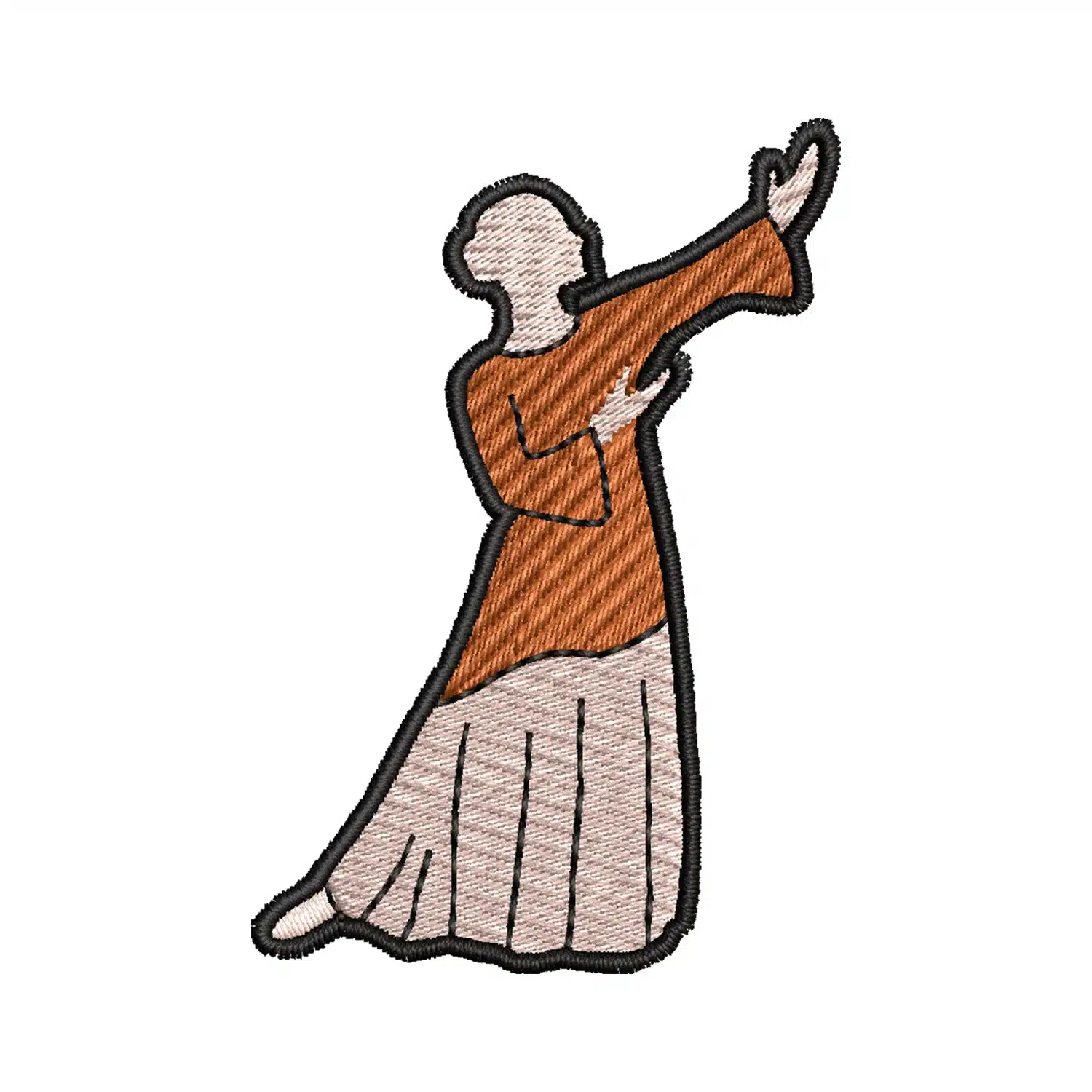 Worship Dancer Embroidery Design
