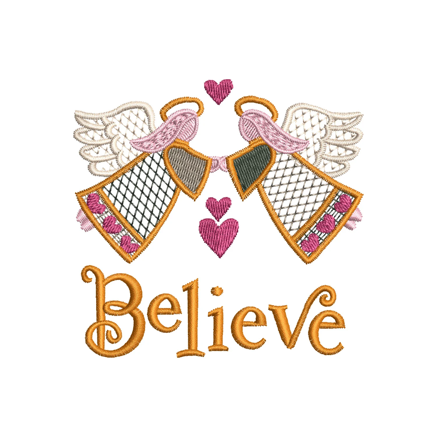 Believe Embroidery Design