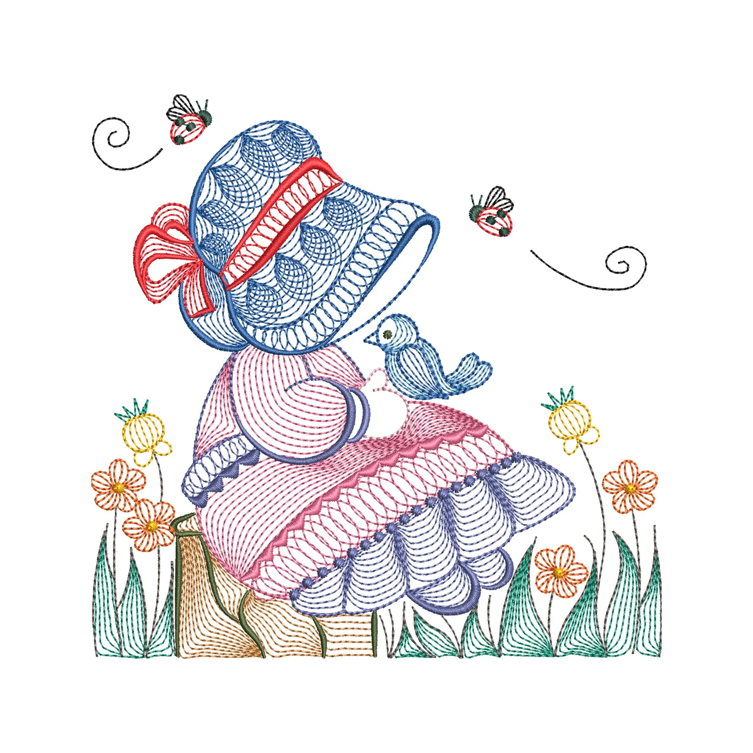 Sunbonnet Sue Embroidery Design