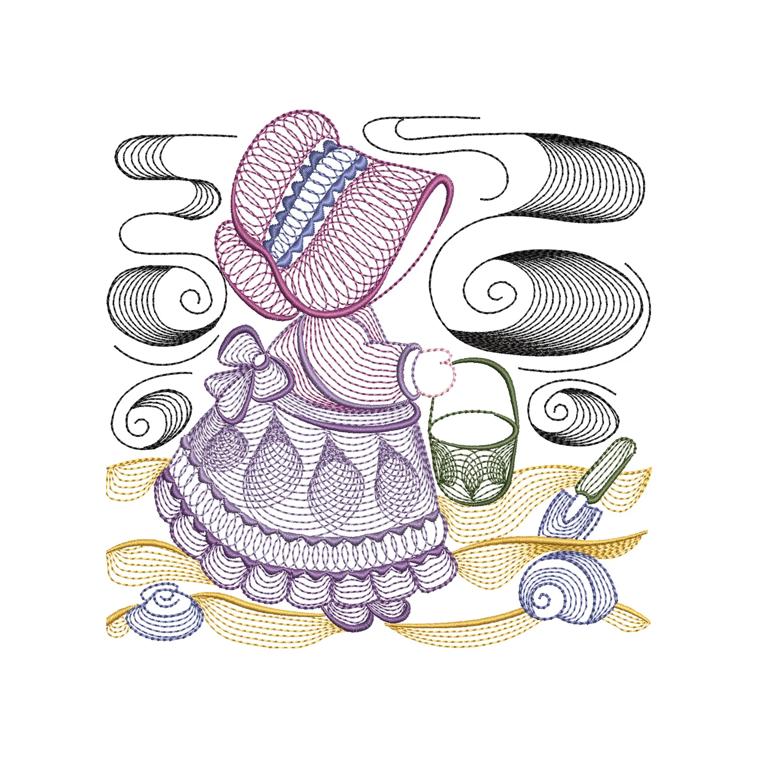 Sunbonnet Sue Embroidery Design