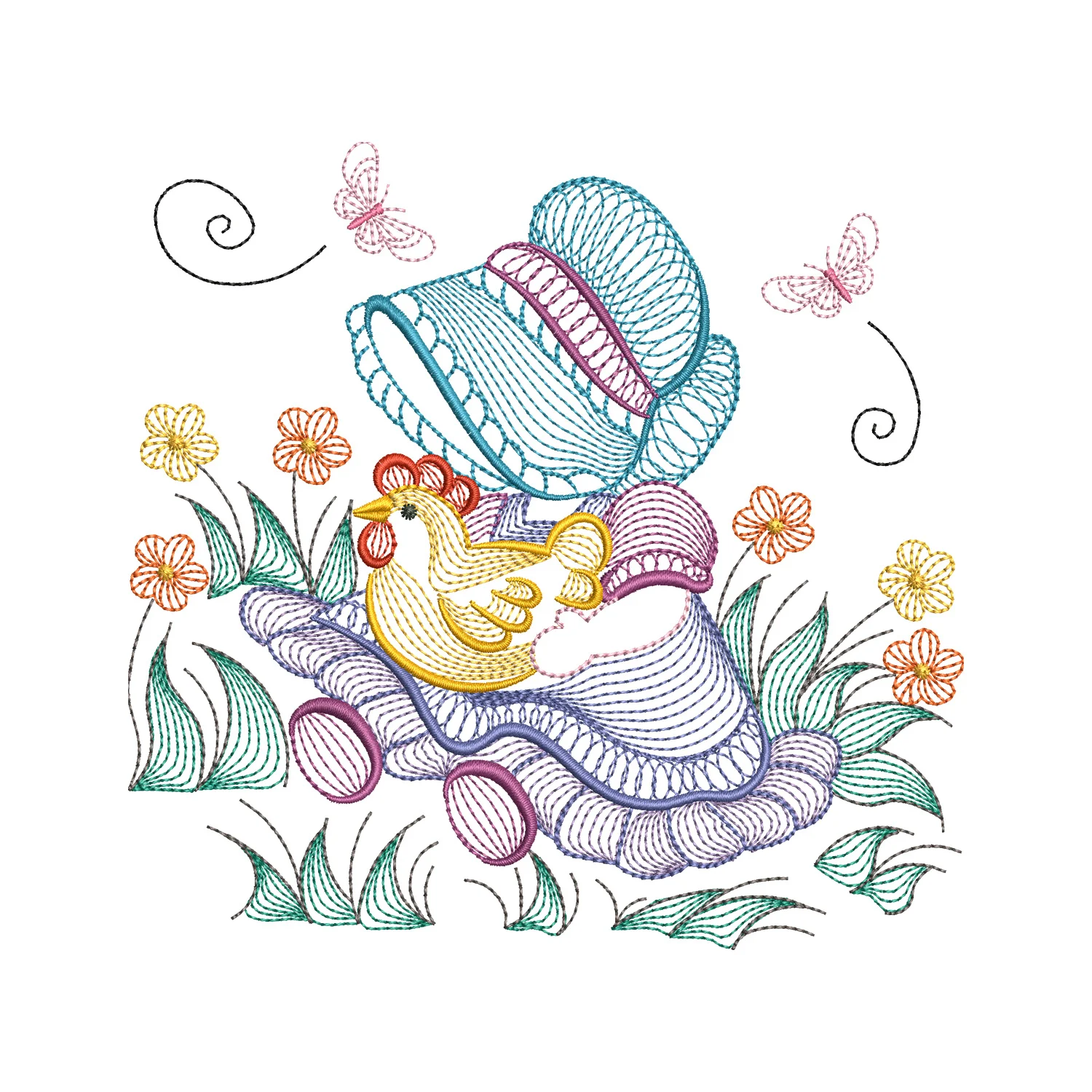 Sunbonnet Sue Embroidery Design