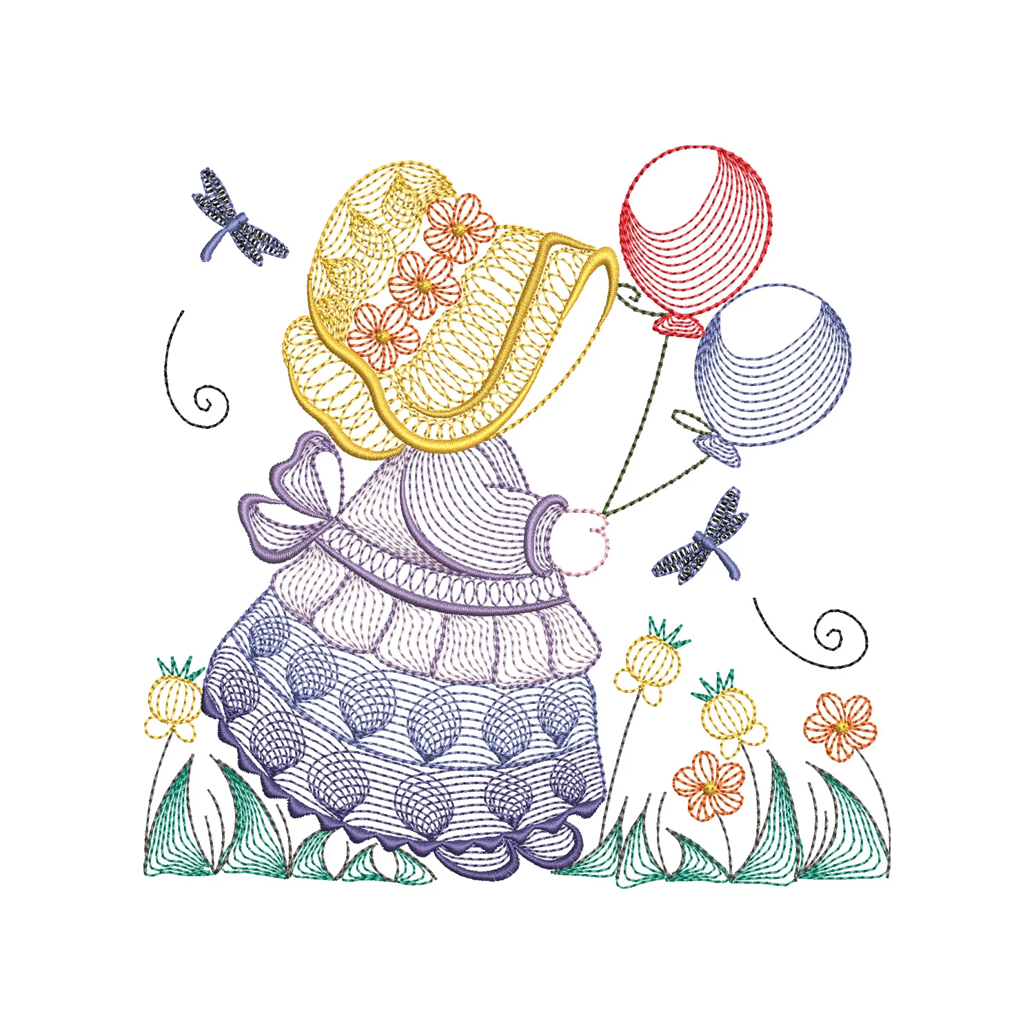 Sunbonnet Sue Embroidery Design