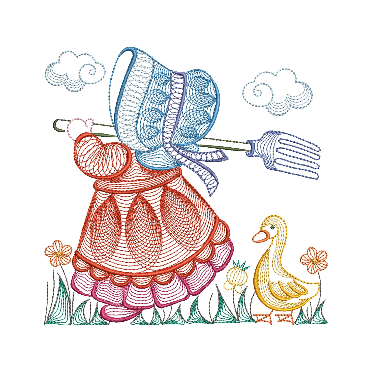 Sunbonnet Sue Embroidery Design