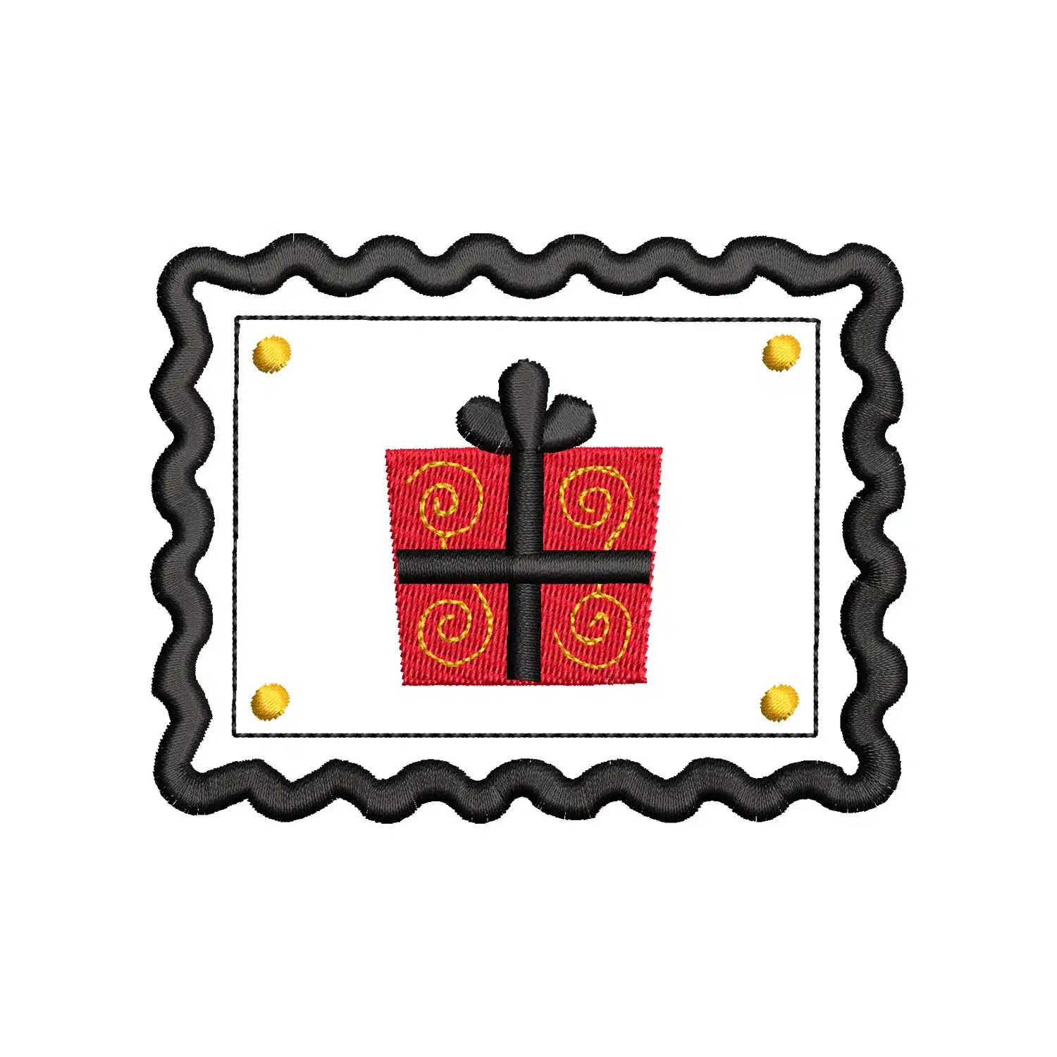 Gift Frame Embroidery Design