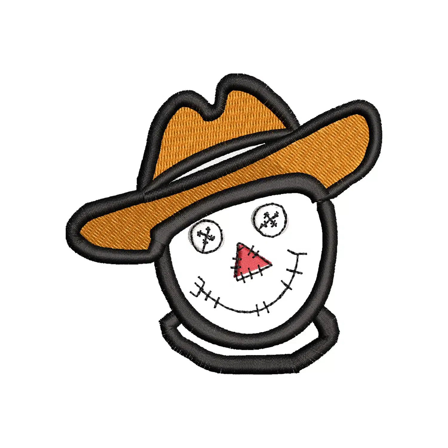 Scarecrow Face Embroidery Design