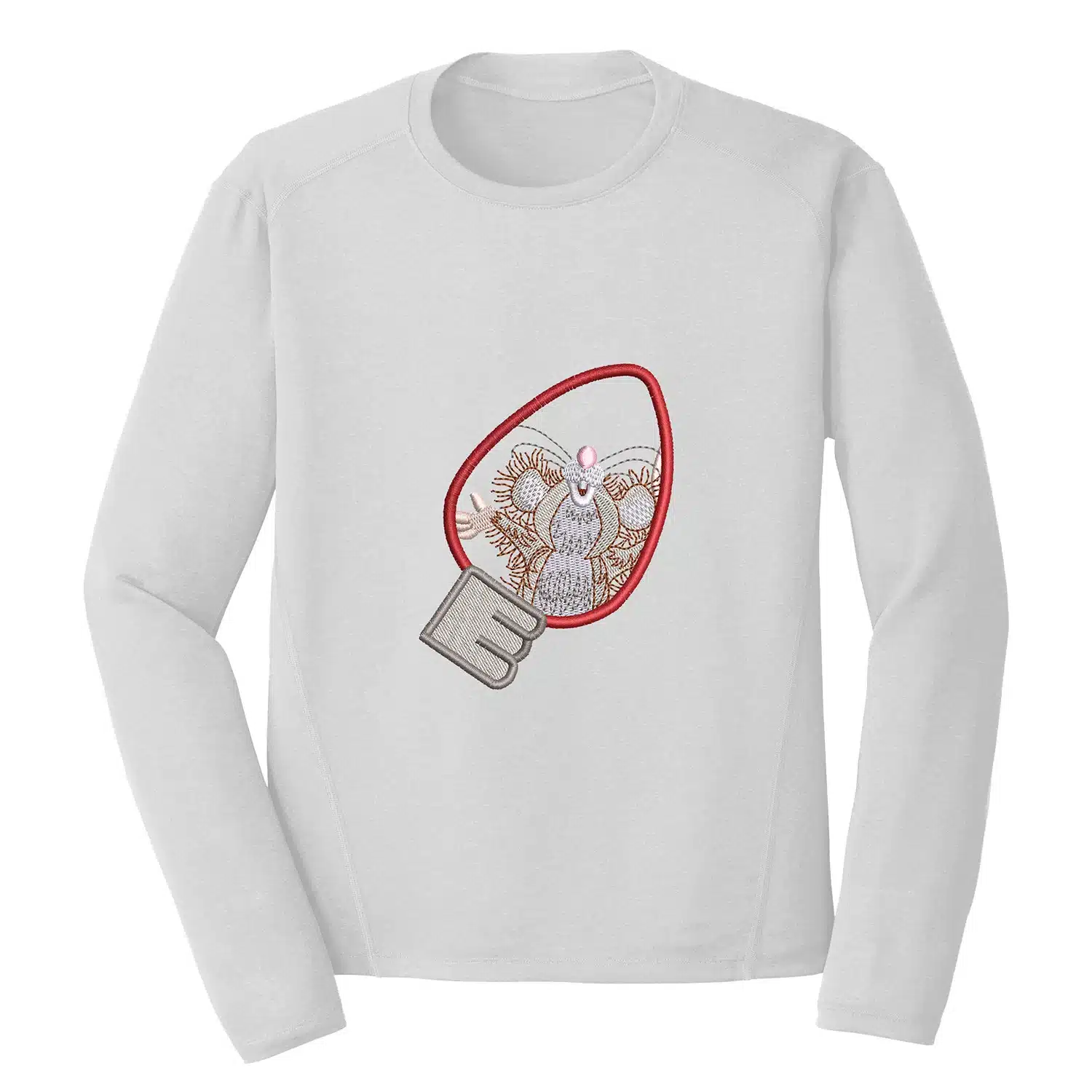 Mouse Bulb Embroidery Design - Animal Embroidery Design 1 Mockup AML147