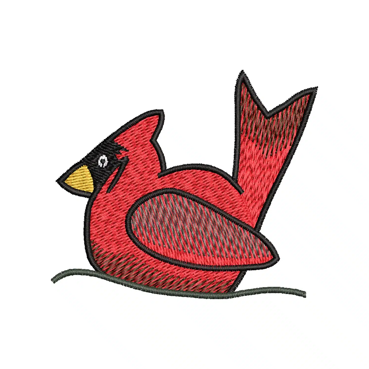 Cardinal Embroidery Design