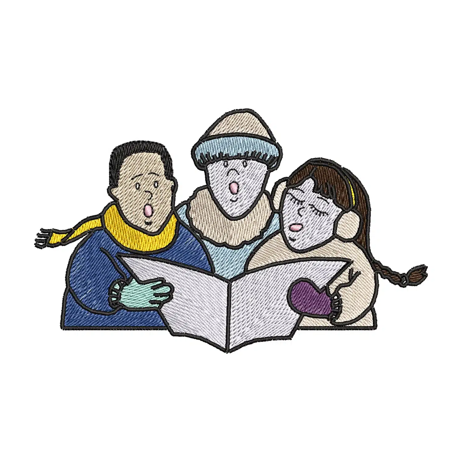 Snowman Freinds Embroidery Design