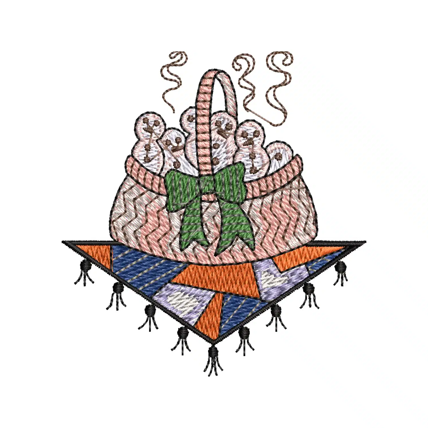 Snowman Bucket Embroidery Design