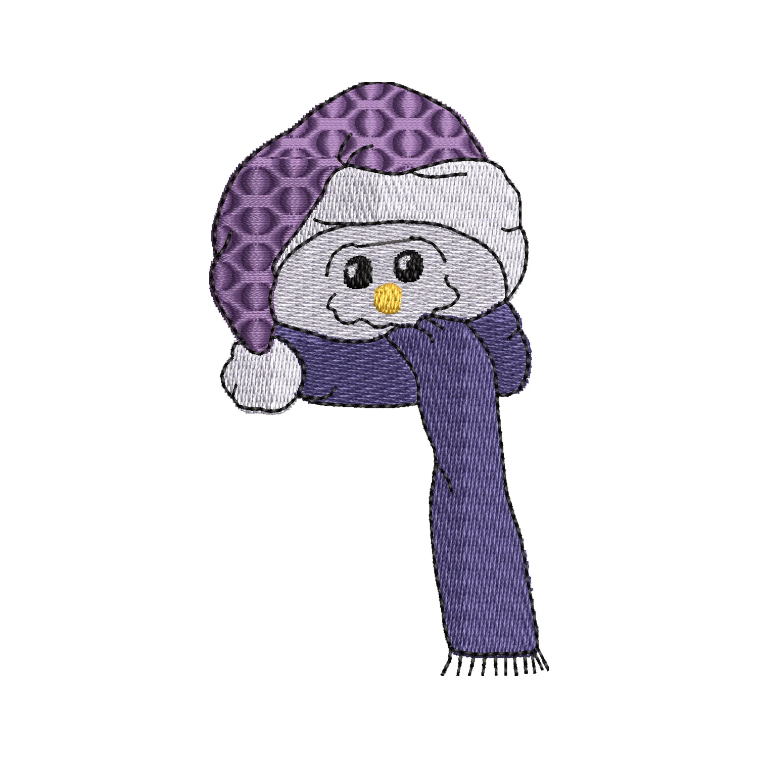 1 Numerical SnowmanEmbroidery Design