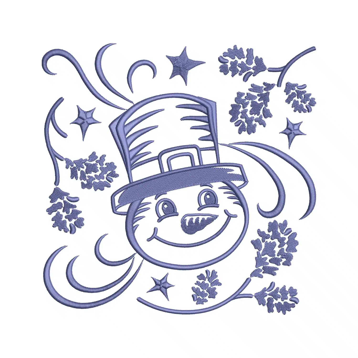 Snowman Embroidery Design