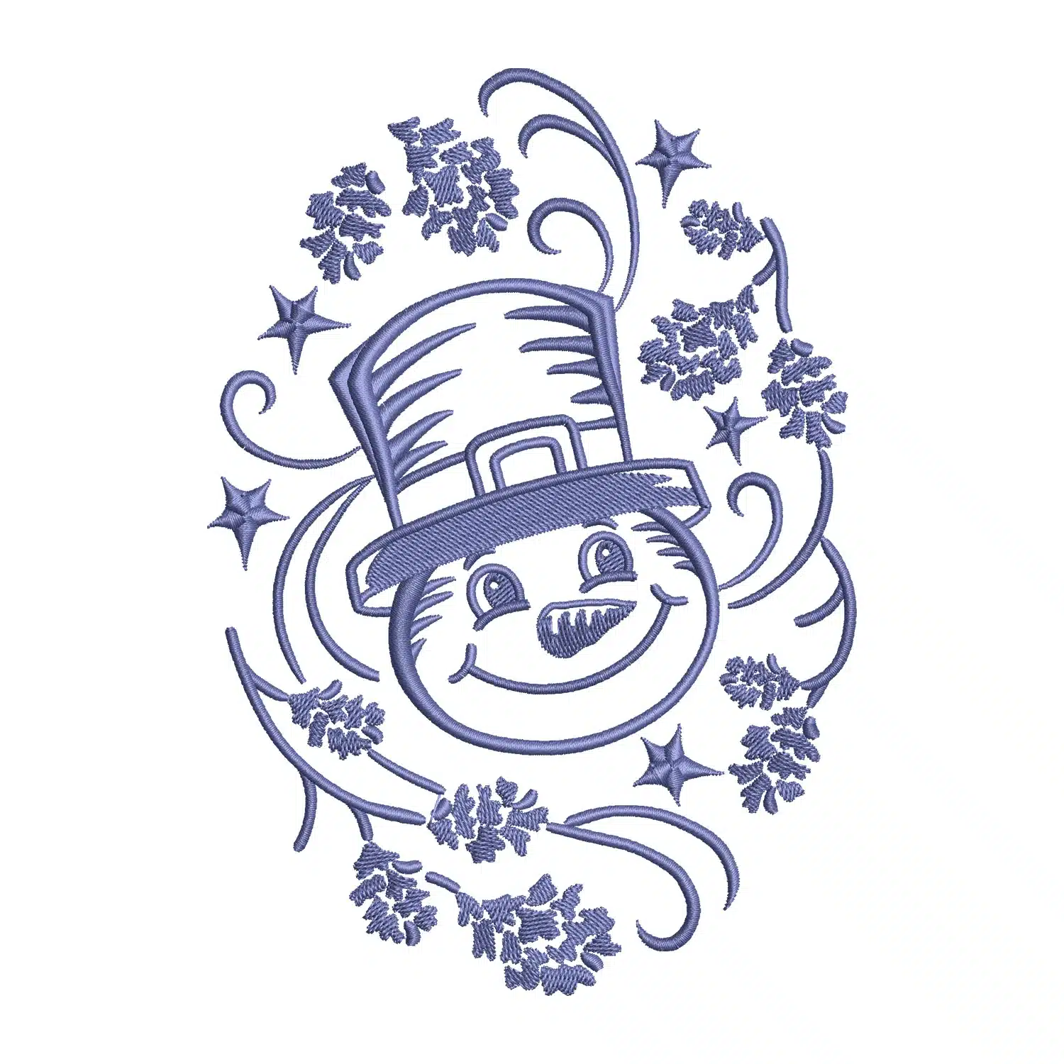 Snowman Embroidery Design