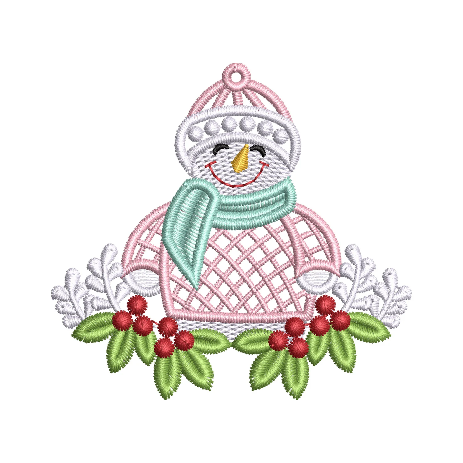 Snowman Quilt Embroidery Design