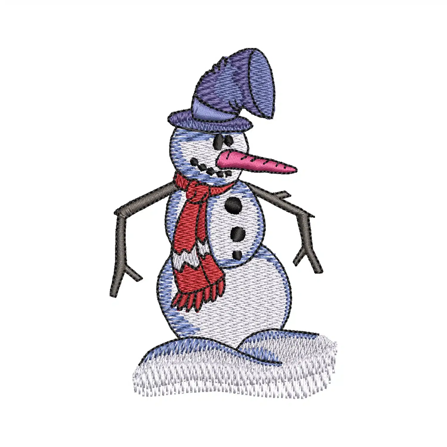 Snowman Embroidery Design