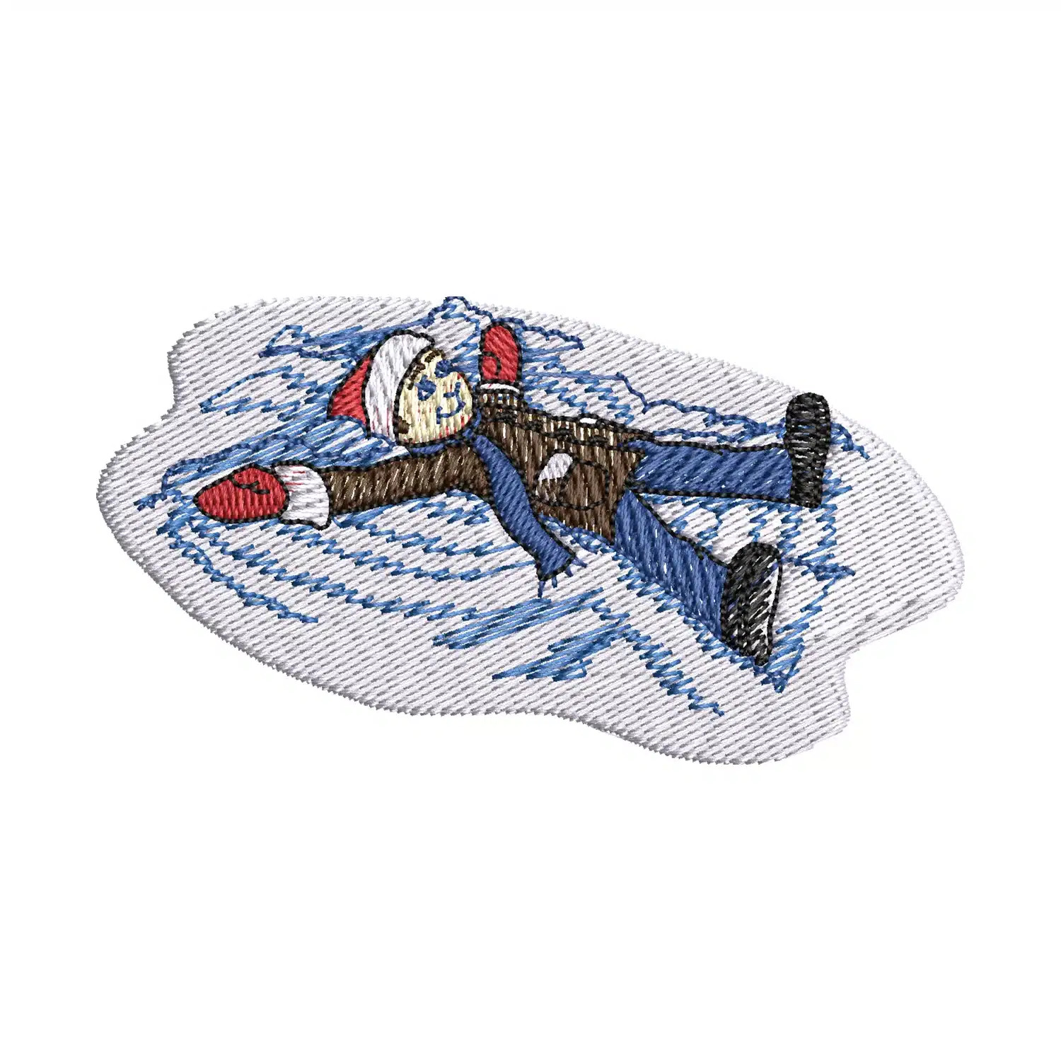 Lying on Snow Embroidery Design