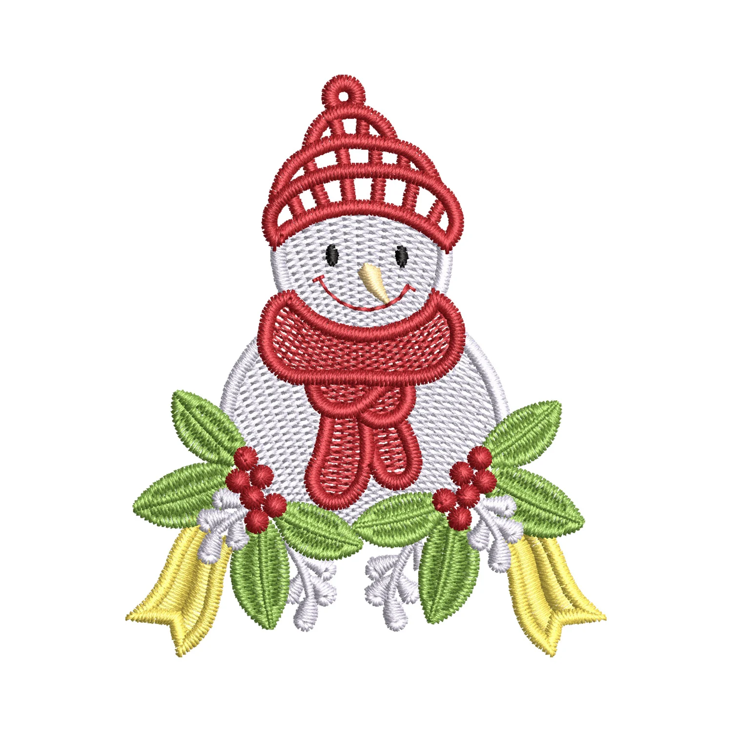 Snowman Quilt Embroidery Design