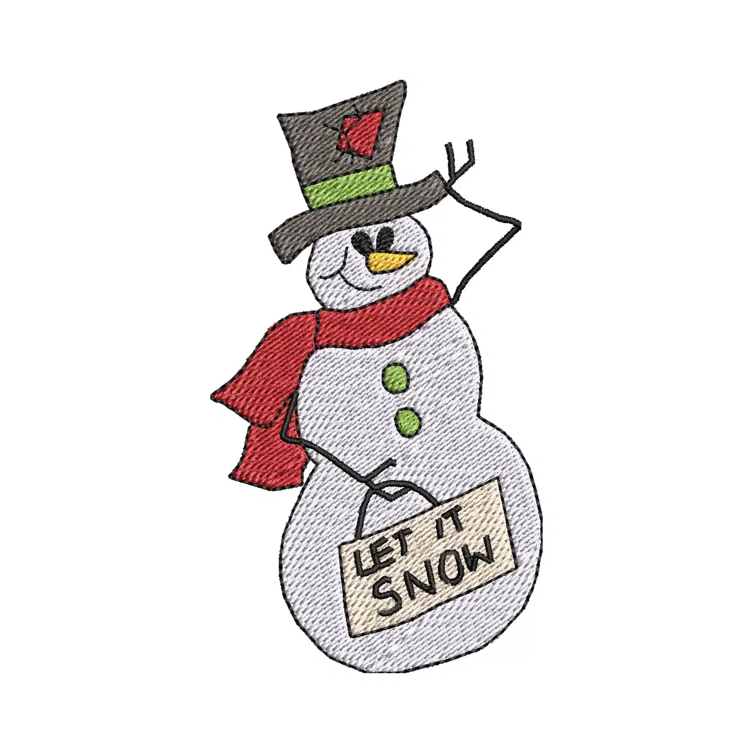 Snowman Embroidery Design