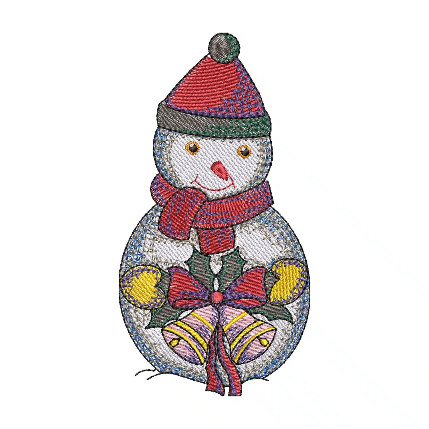 Snowman Embroidery Design