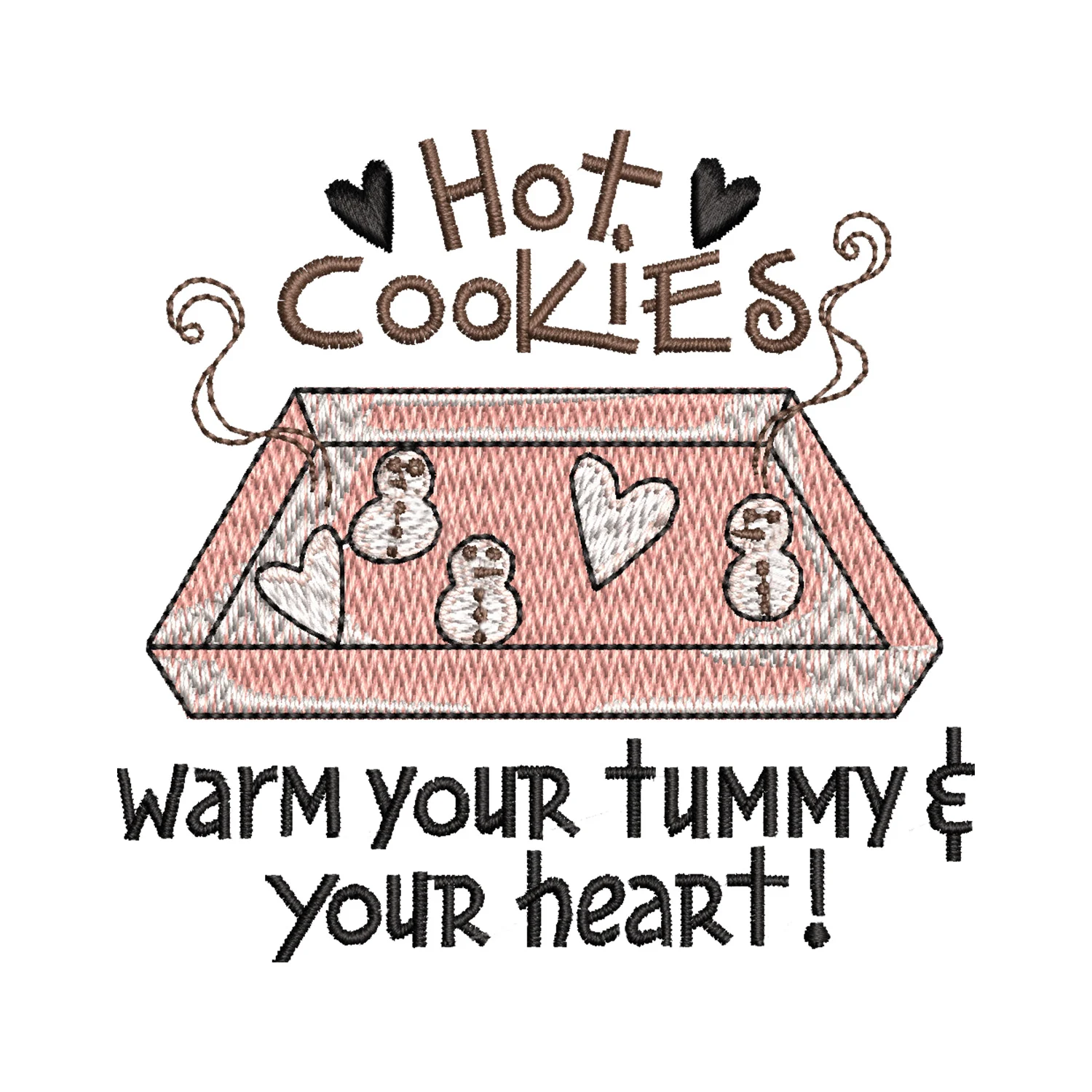 Hot Cookies Embroidery Design