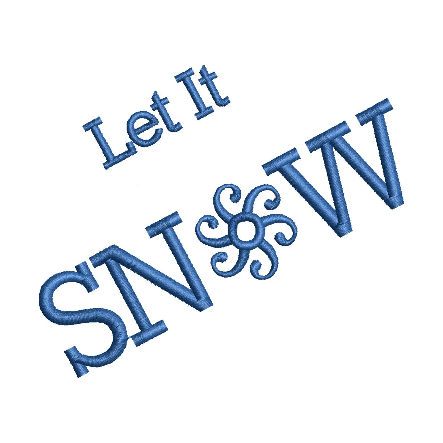 Let it Snow Embroidery Design