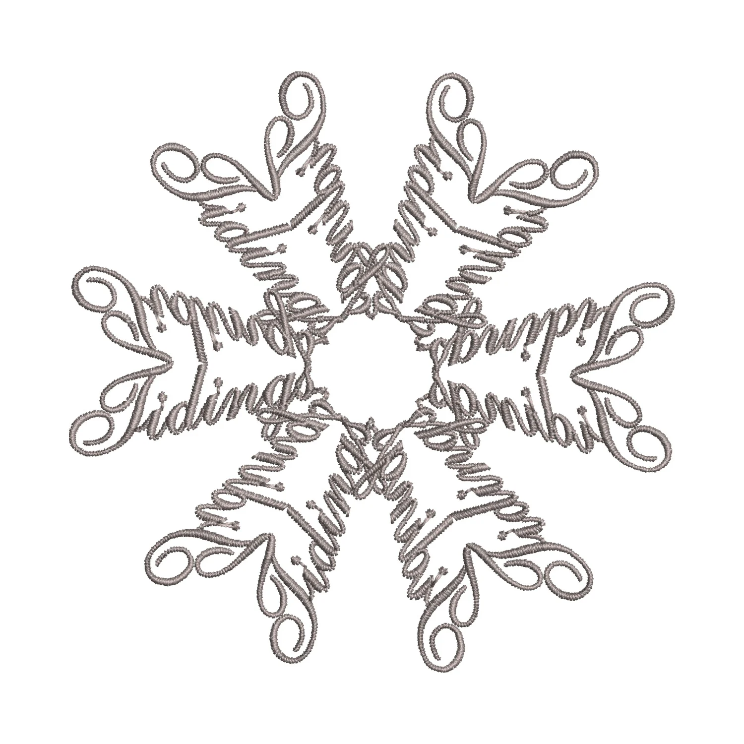 Tidings Snowflake Embroidery Design