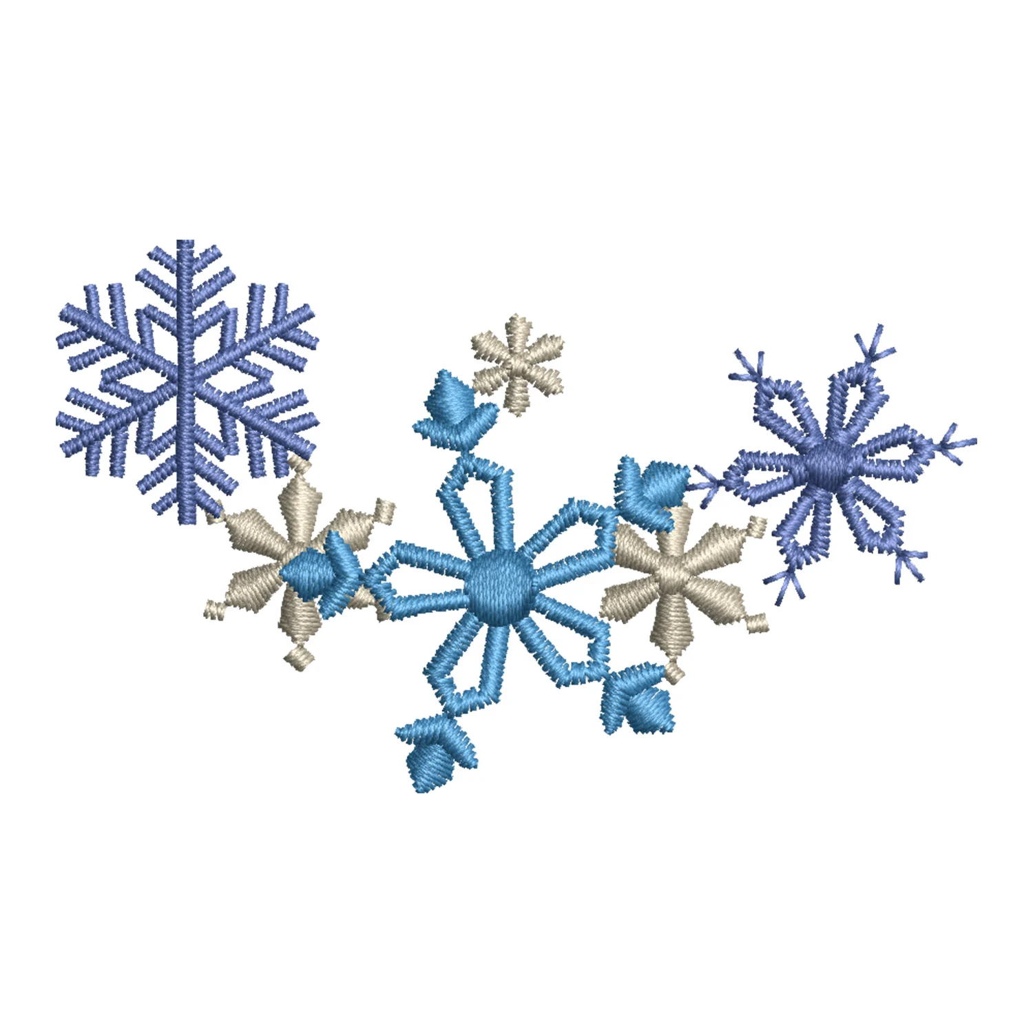 Colorful Snowflake Embroidery Design