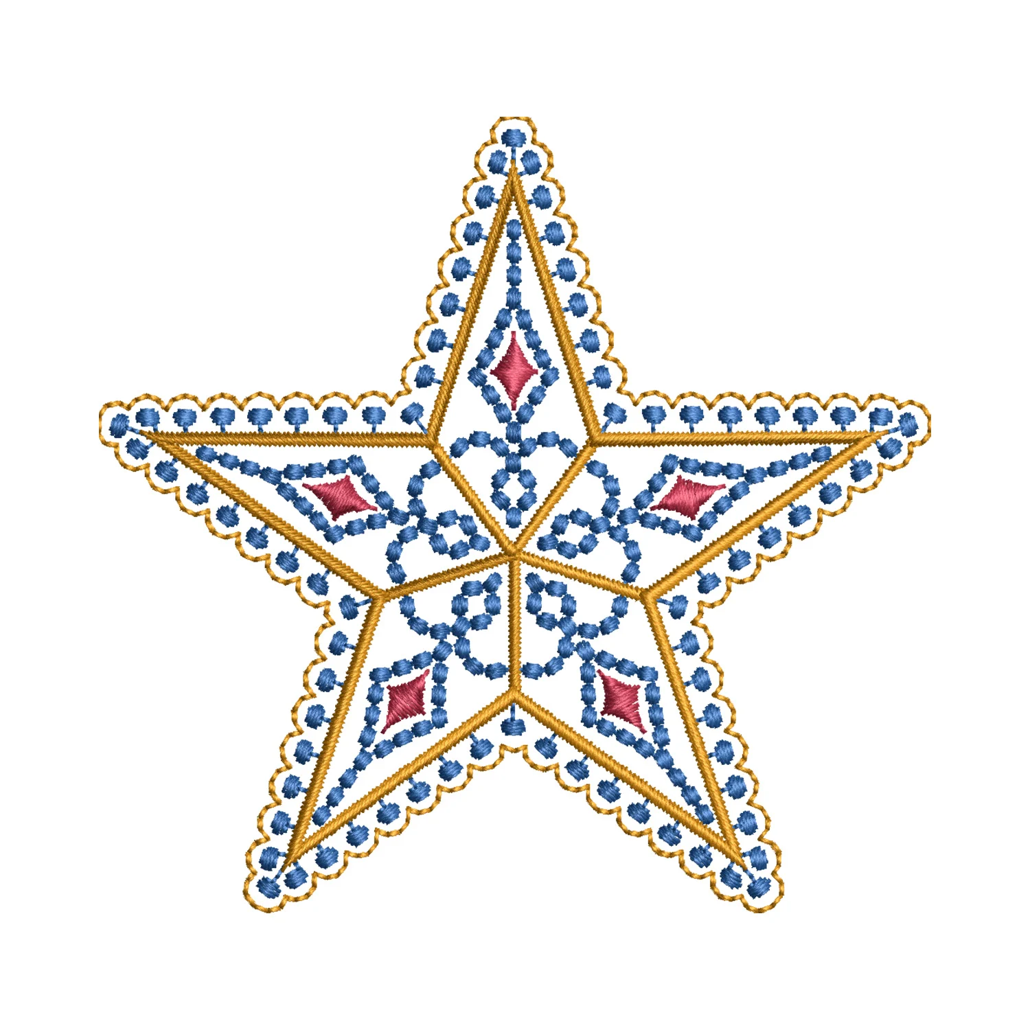 Colorful Snowflake Embroidery Design