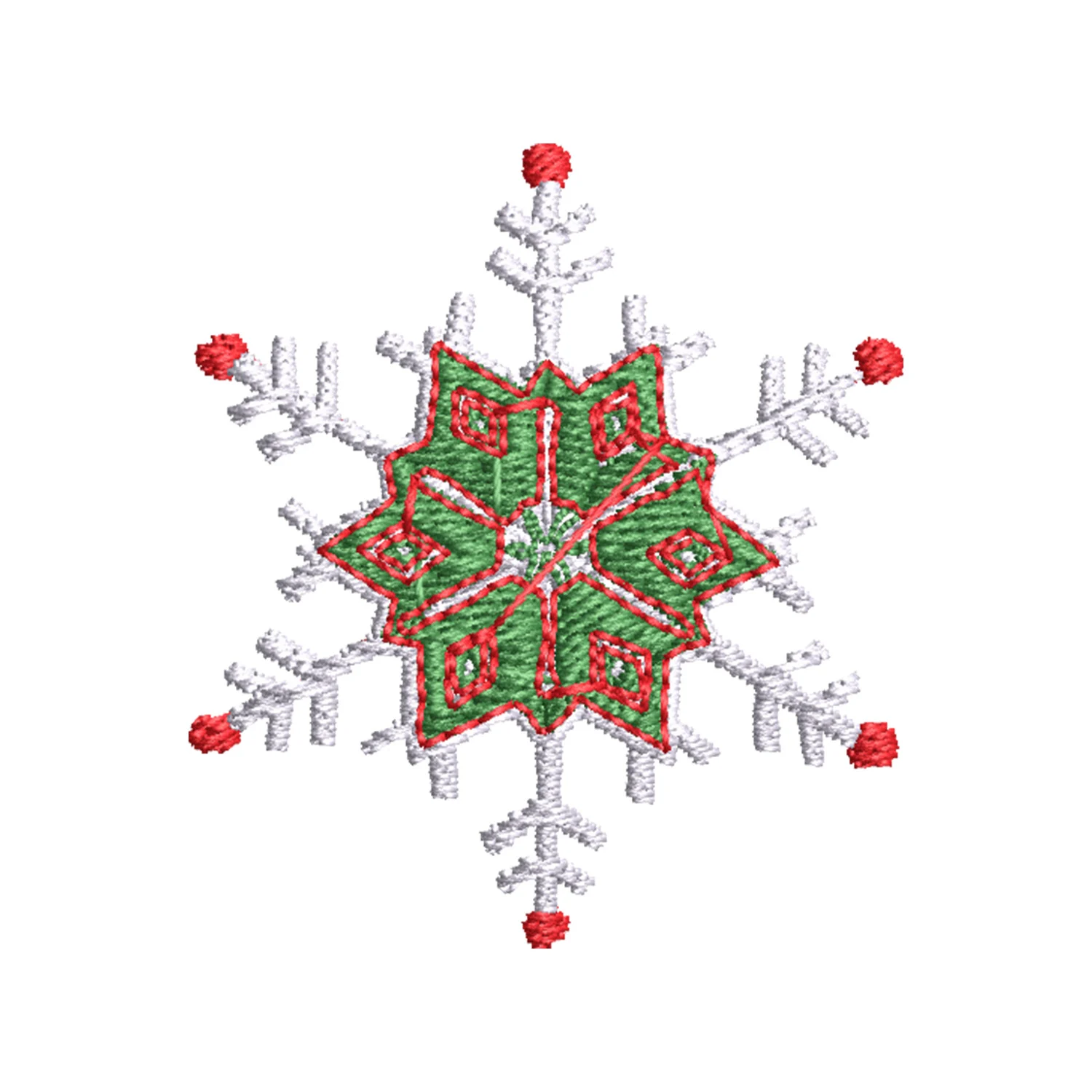 Colorful Snowflake Embroidery Design