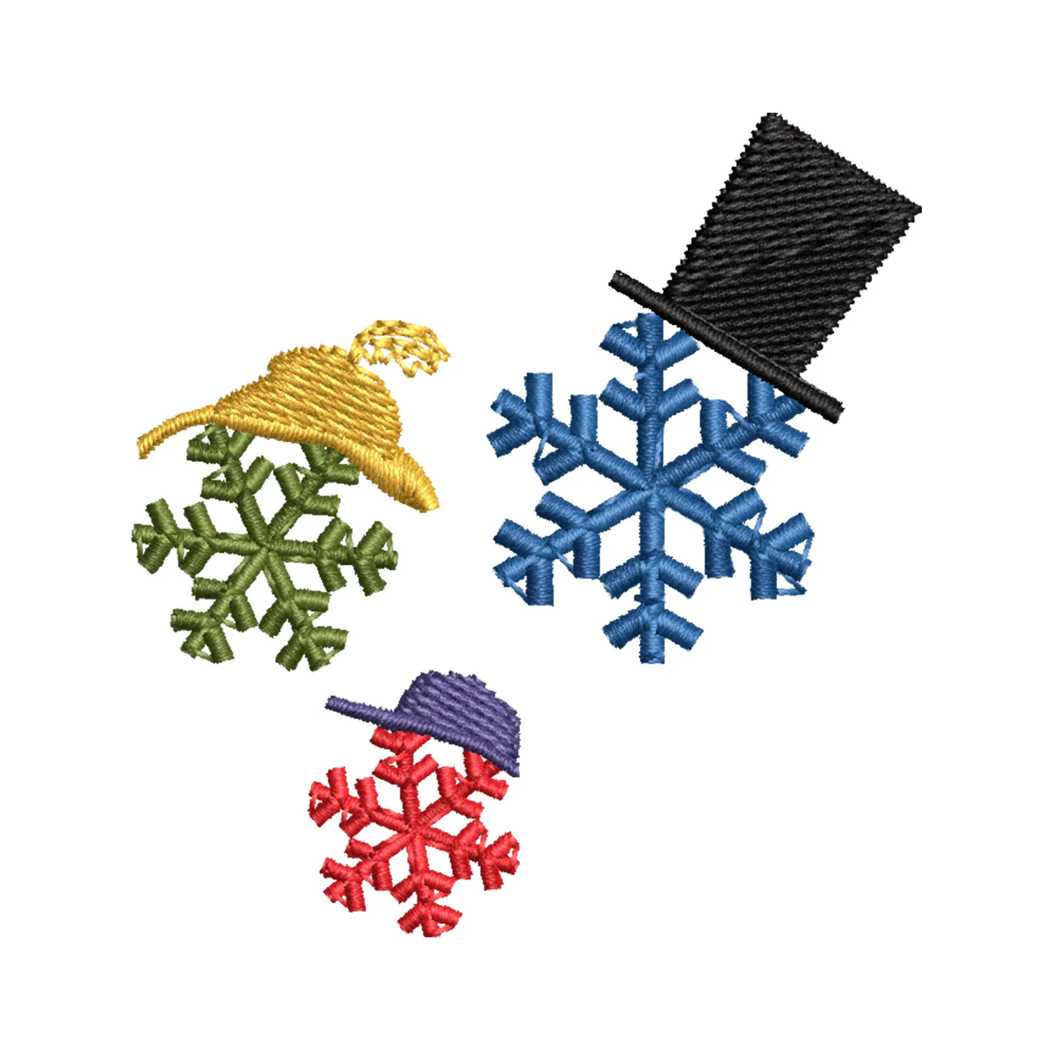 Colorful Snowflake Embroidery Design