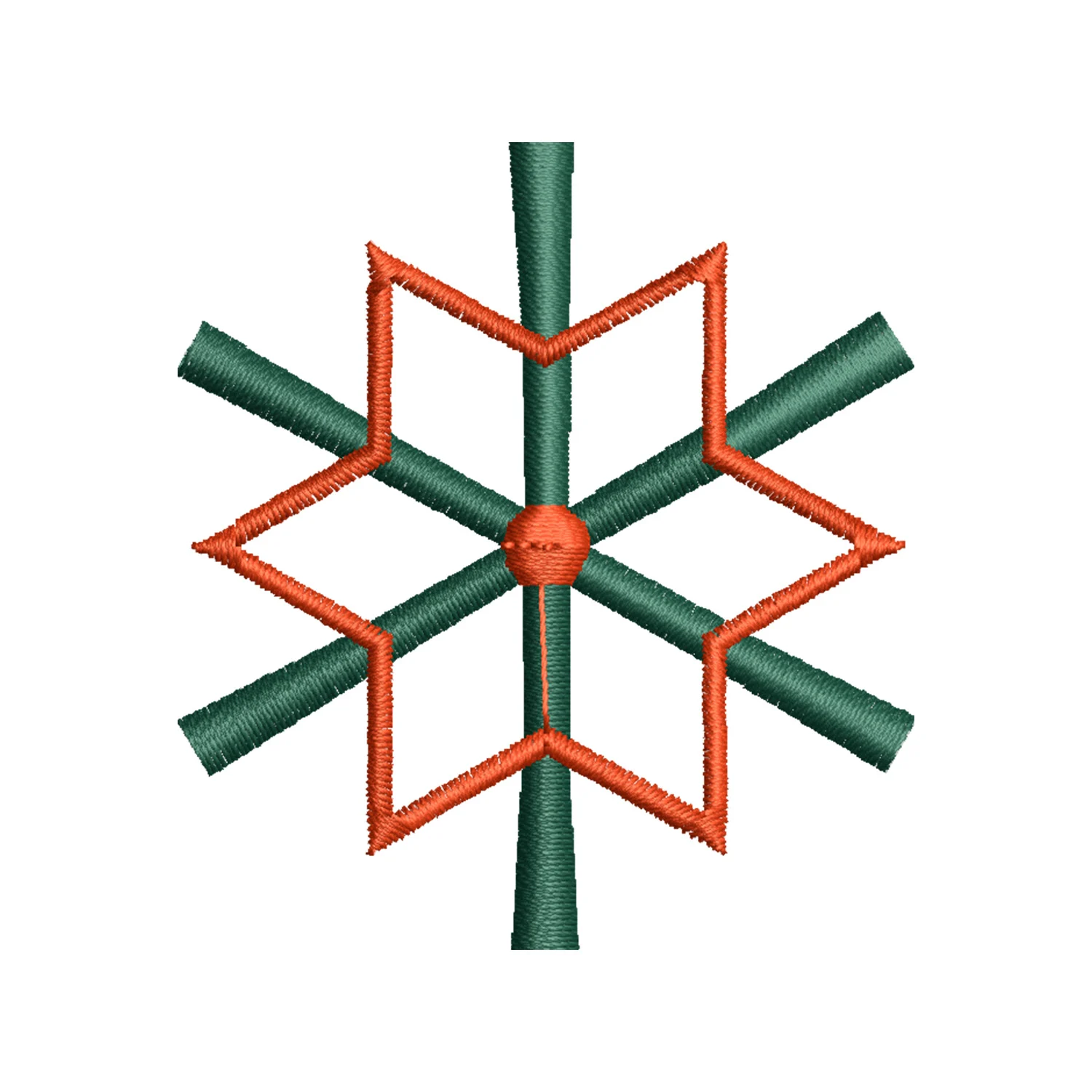 Colorful Snowflake Quilt Embroidery Design