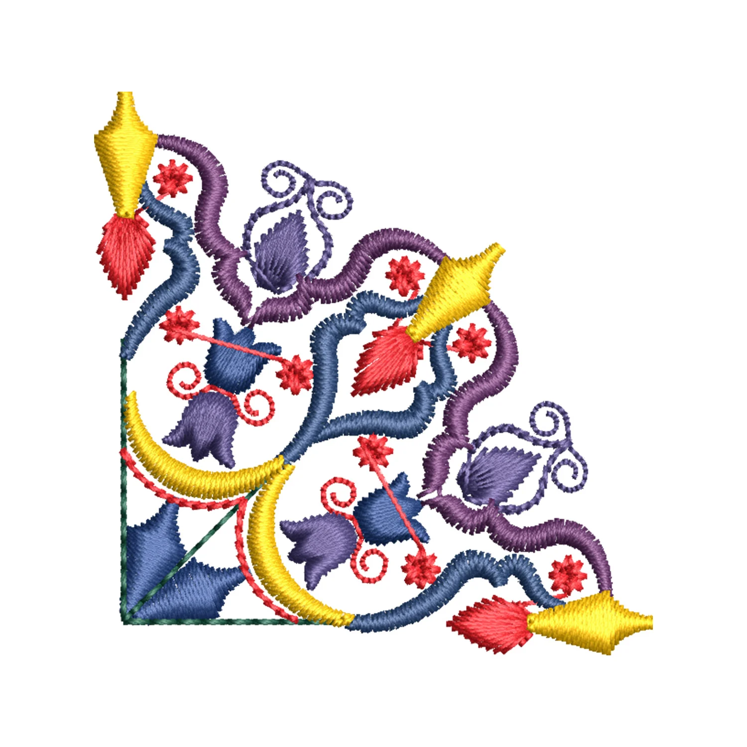 Colorful Snowflake Embroidery Design