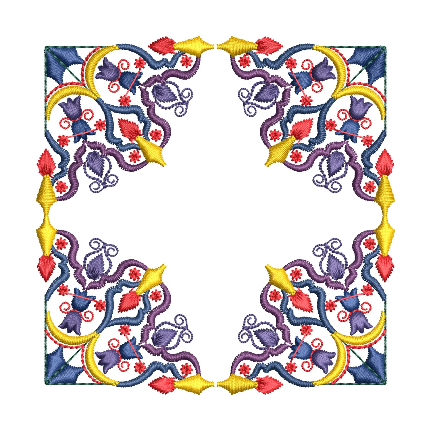 Colorful Snowflake Embroidery Design