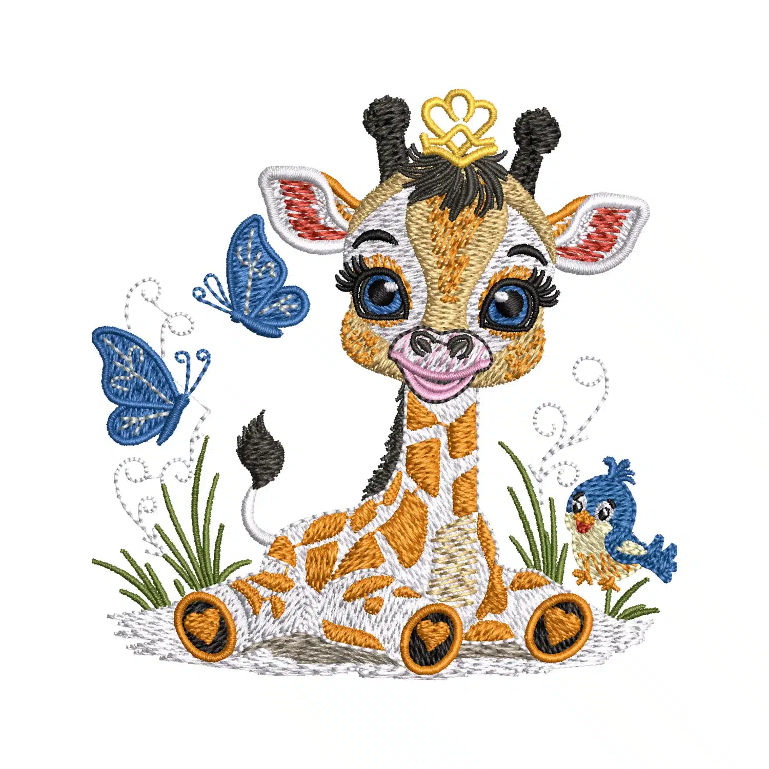 Giraffe Embroidery Design