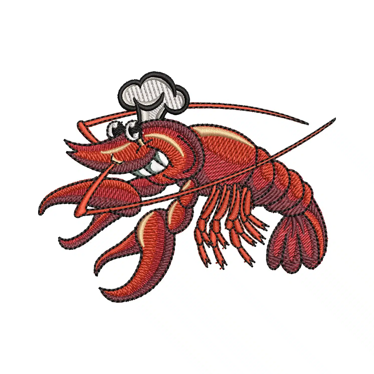 Lobster Embroidery Design