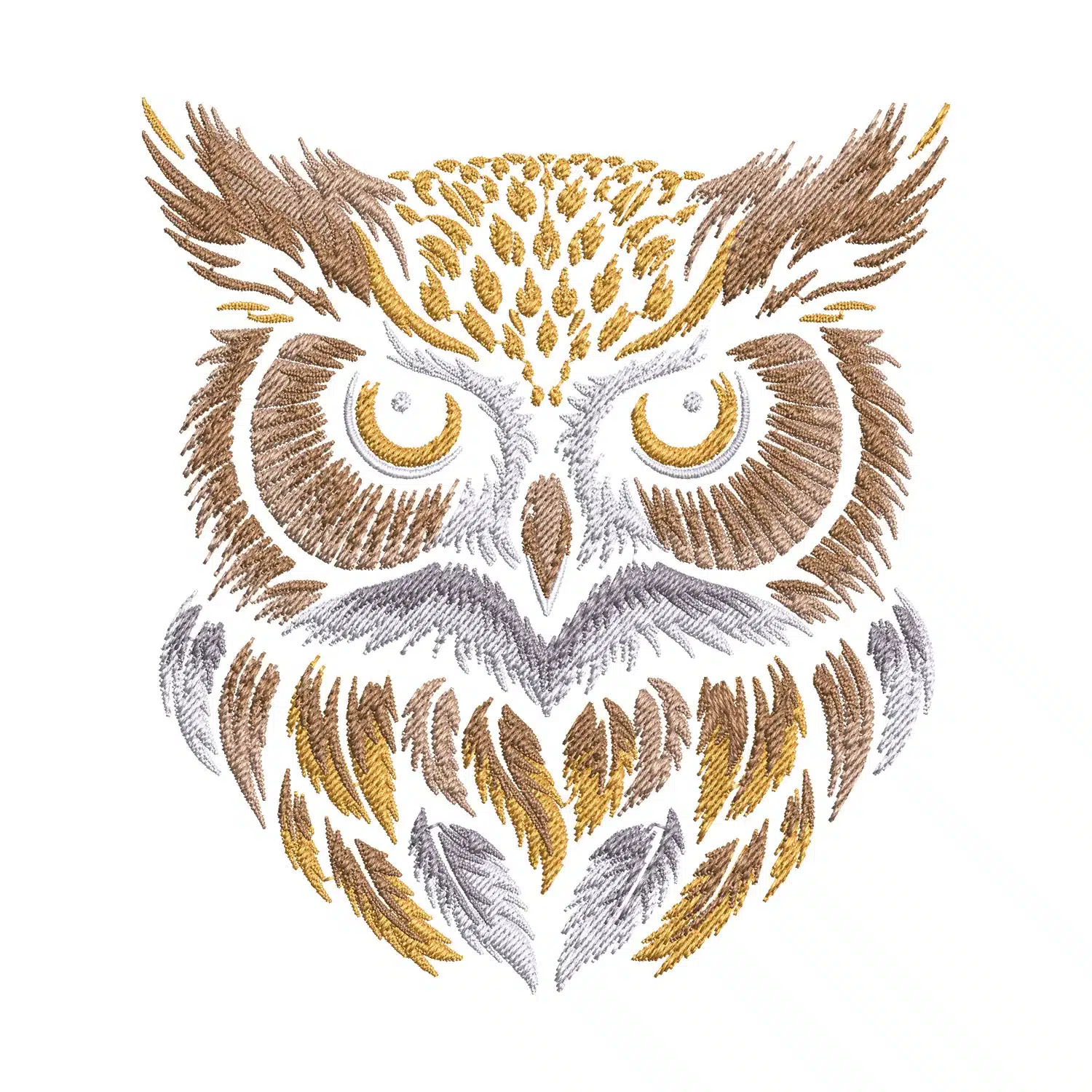 Eagle Owl Embroidery Design