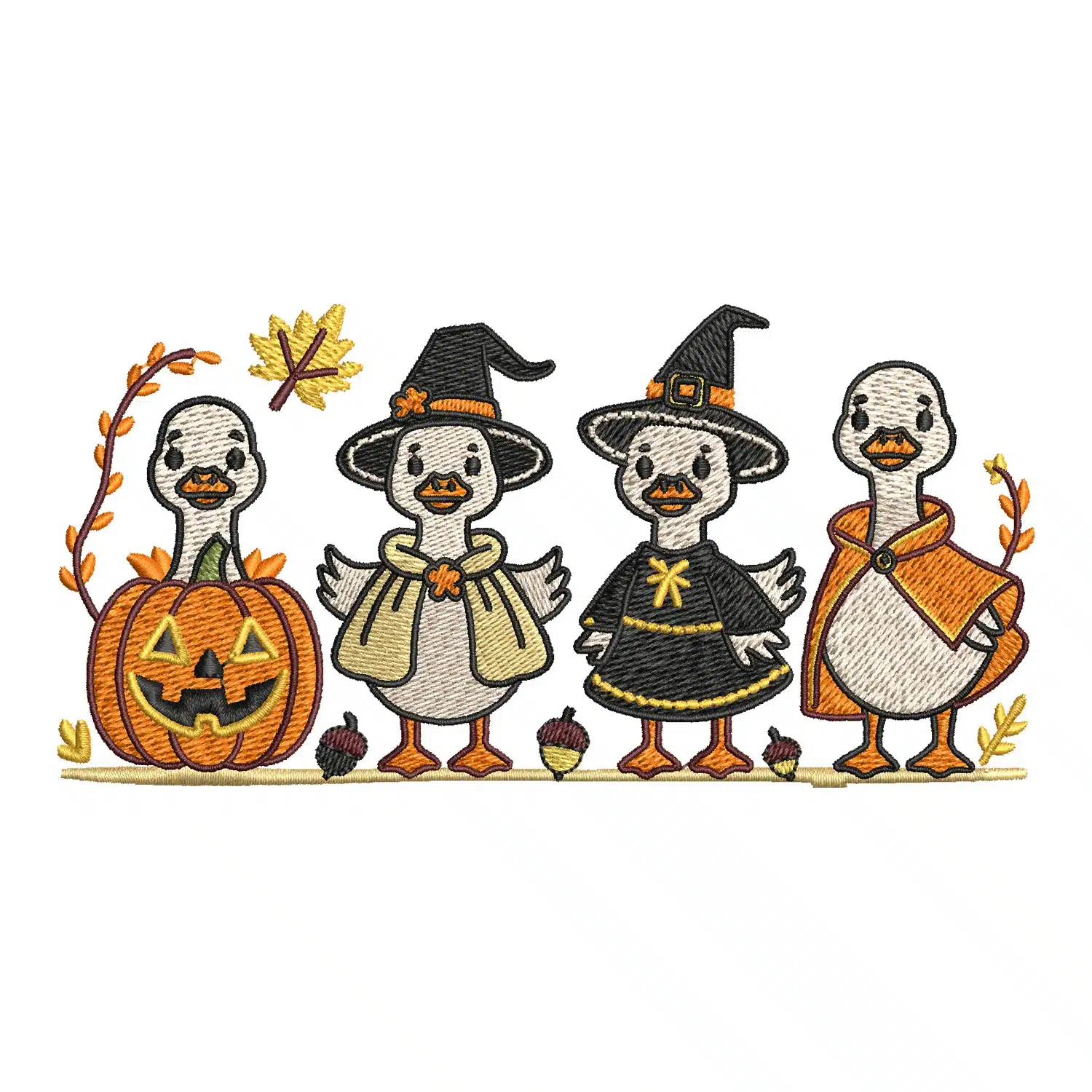 Halloween goose Embroidery Design