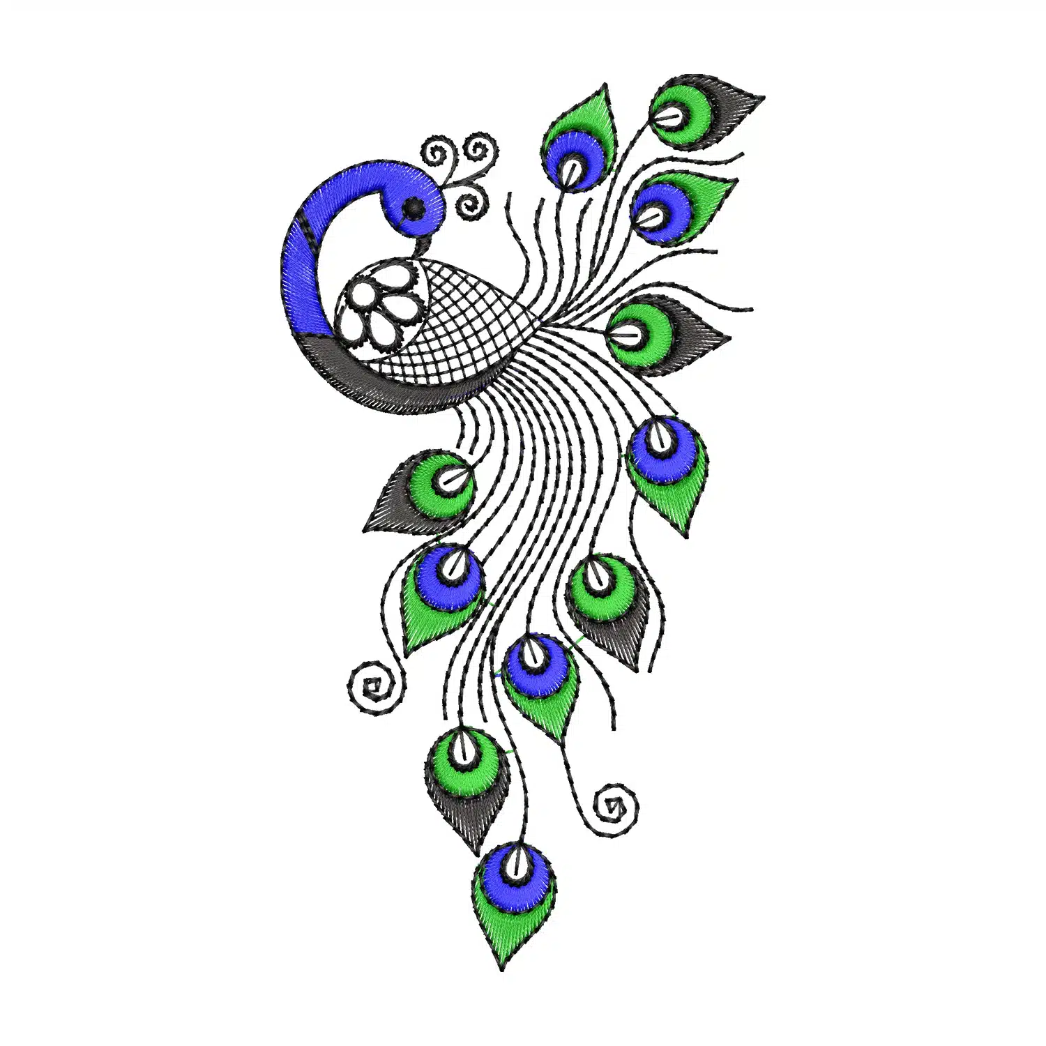 Home 161 Peacock Embroidery Design