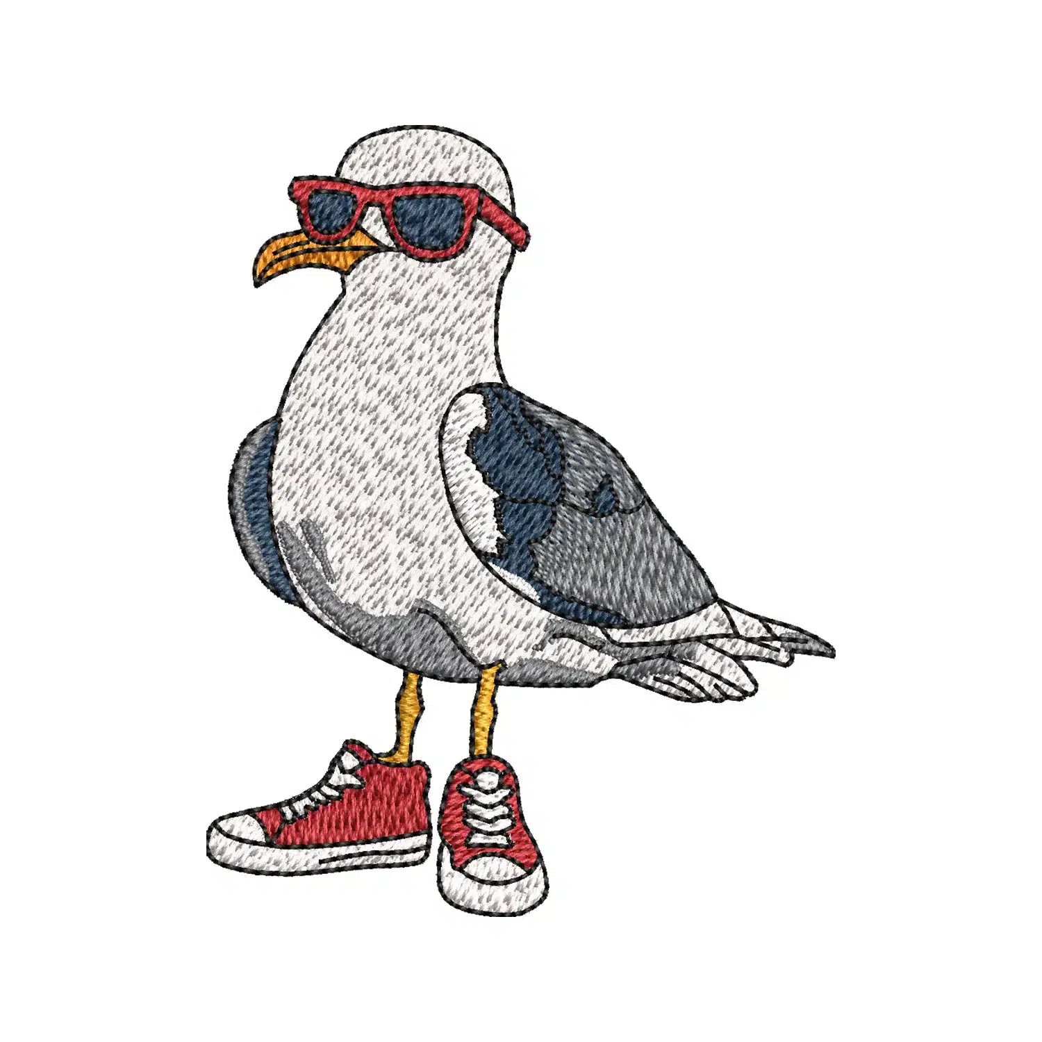 Home 159 Seagul with Shoes Embroidery Design