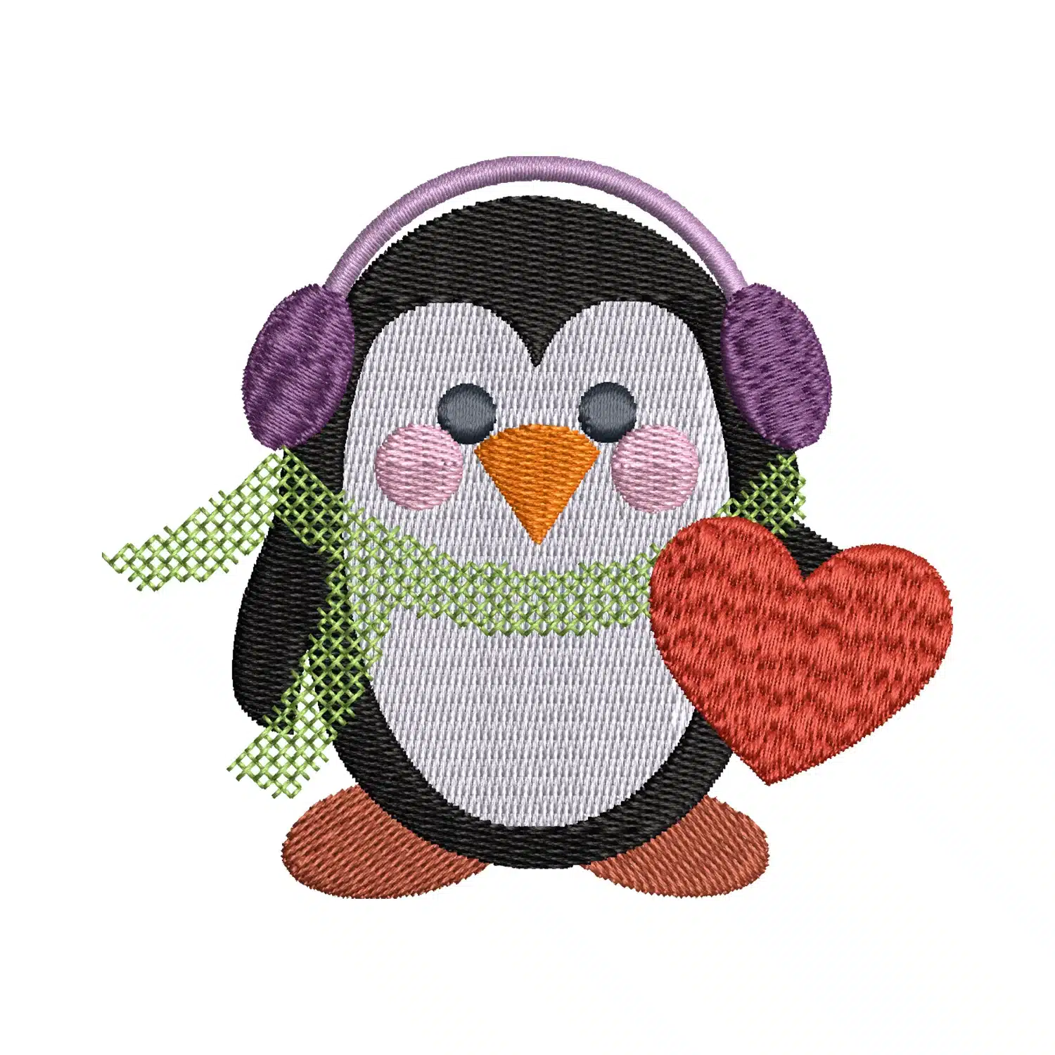 Home 149 Penguin Music Love Embroidery Design