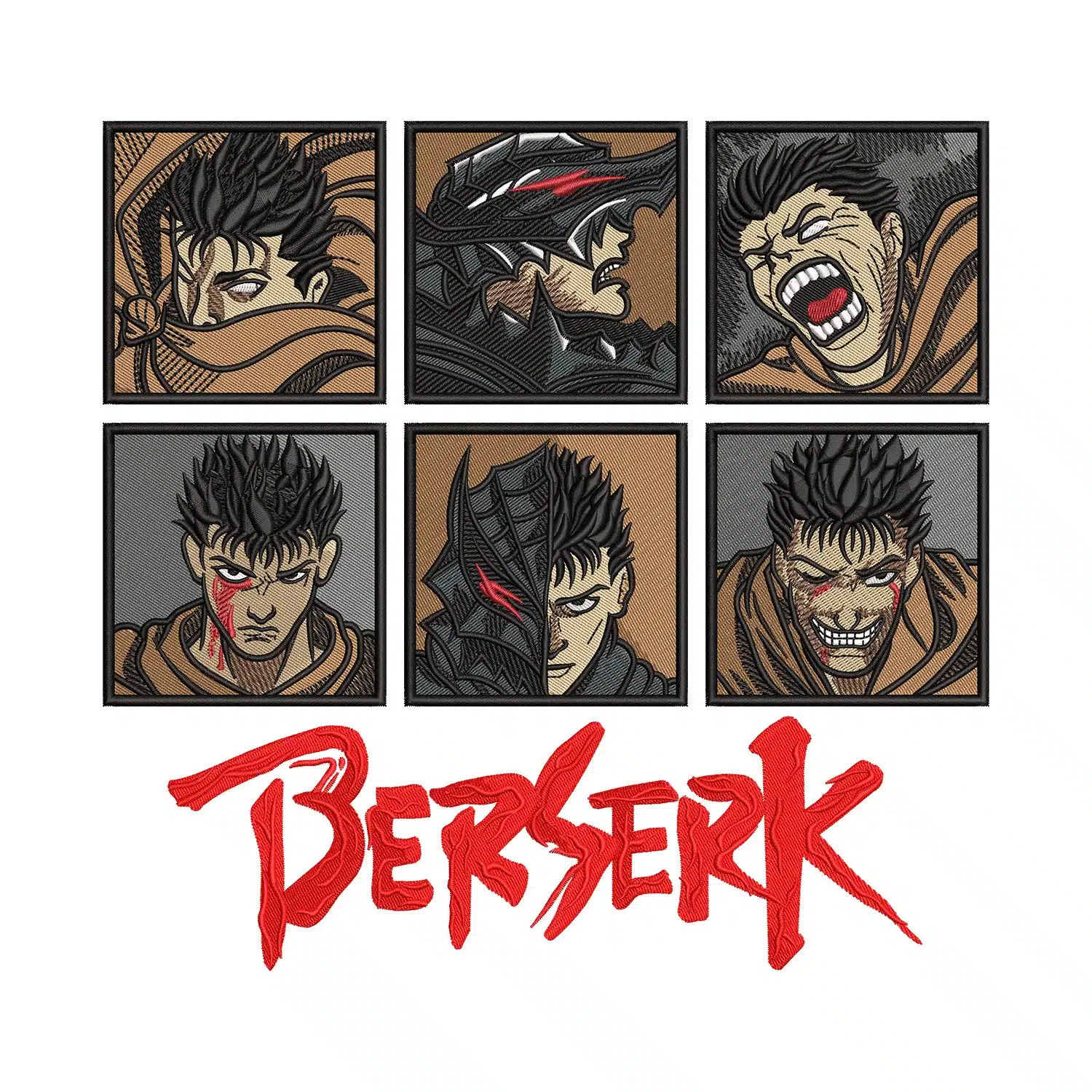 Guts Berserk Embroidery Design