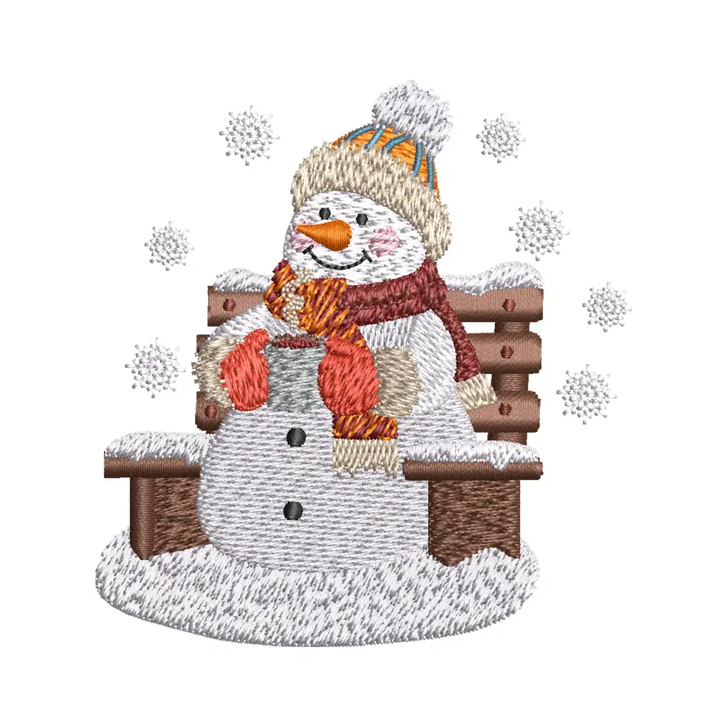 Snowman Embroidery Design