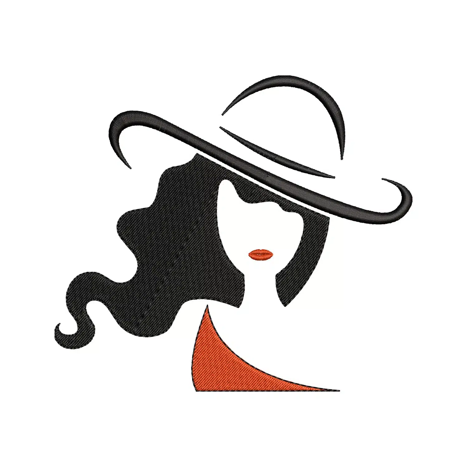 Lady Embroidery Design