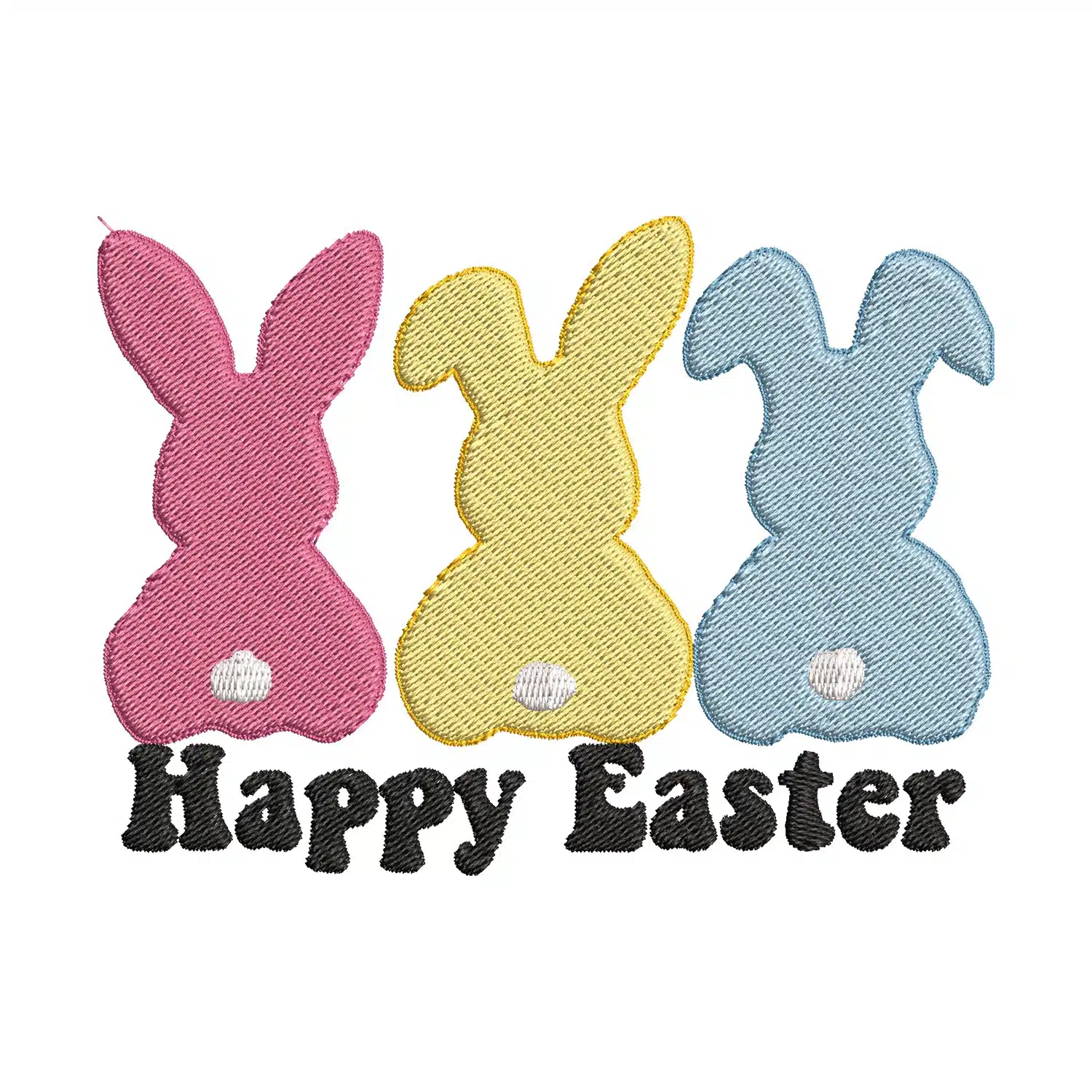 Happy Easter Embroidery Design