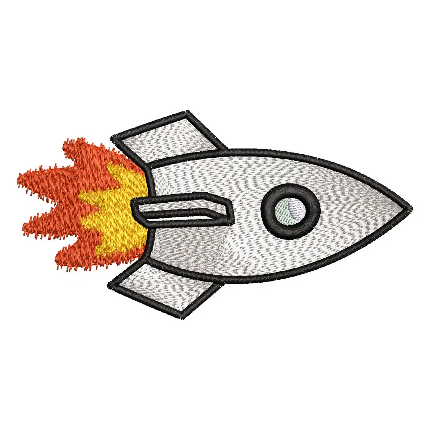 Spaceship Embroidery Design