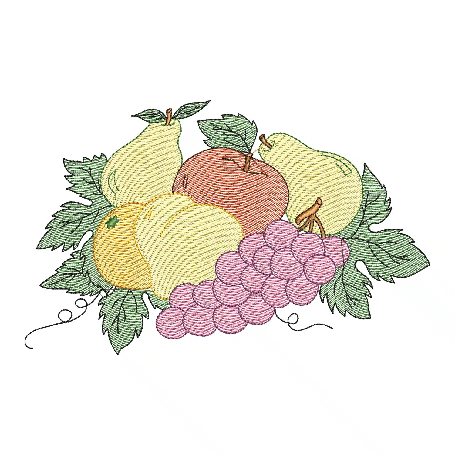 Fruits Embroidery Design