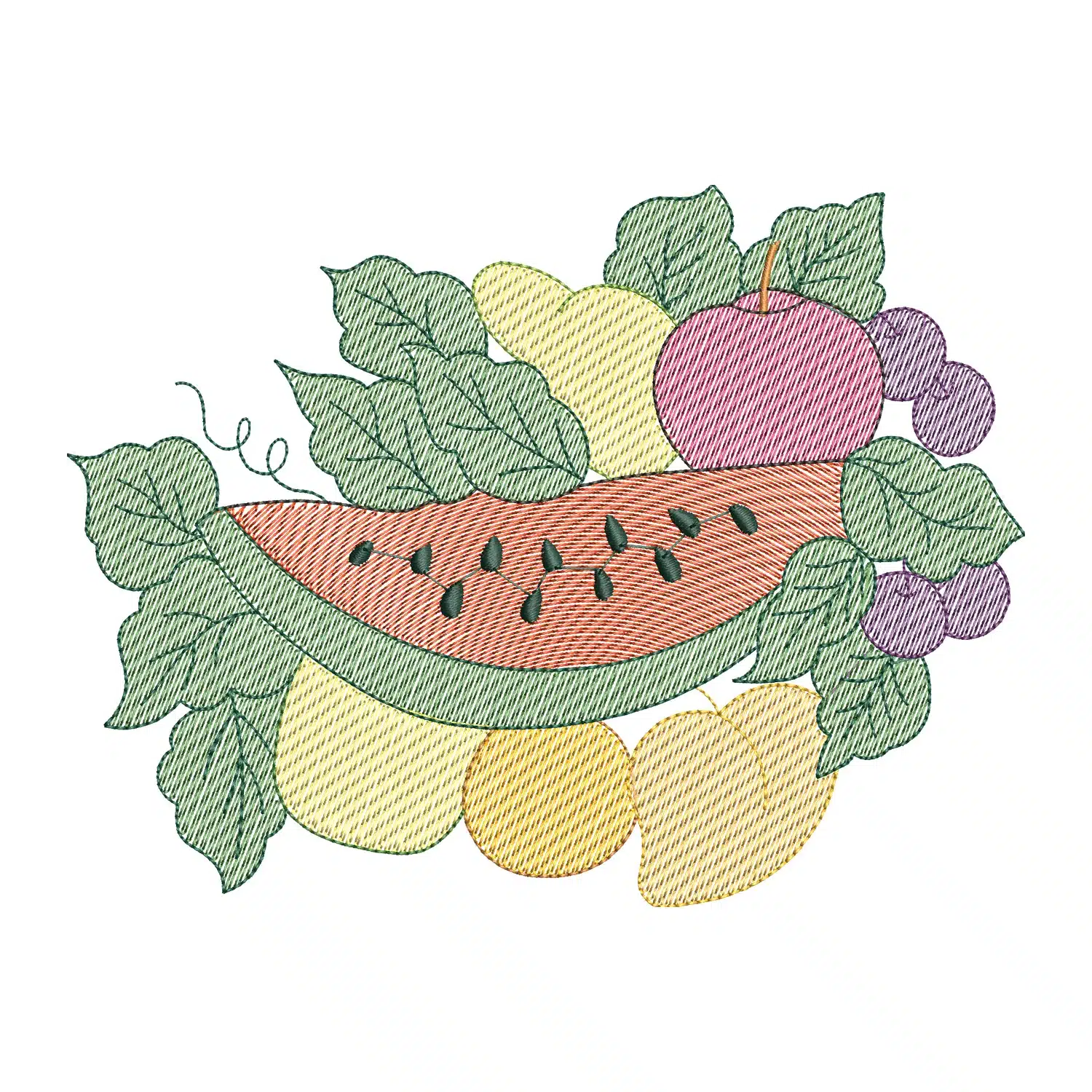 Fruits Embroidery Design